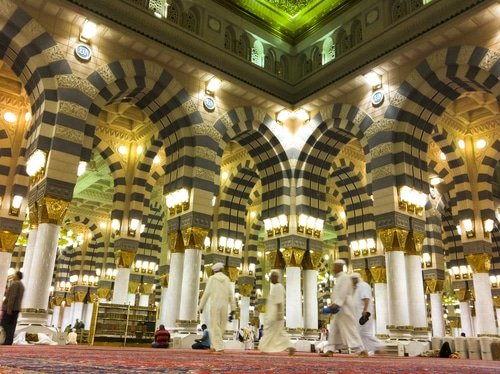 Al,Madinah,,Kingdom,Of,Saudi,Arabia feb.,19:,Muslim,Men,Walk